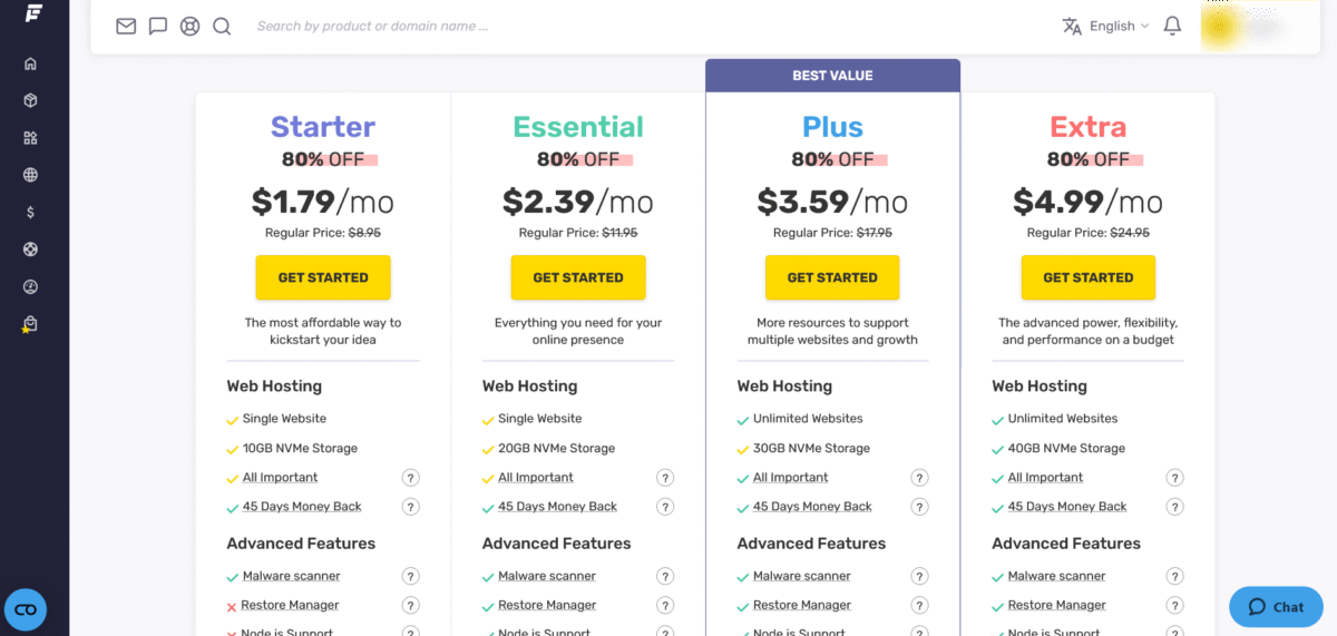 FastComet Pricing
