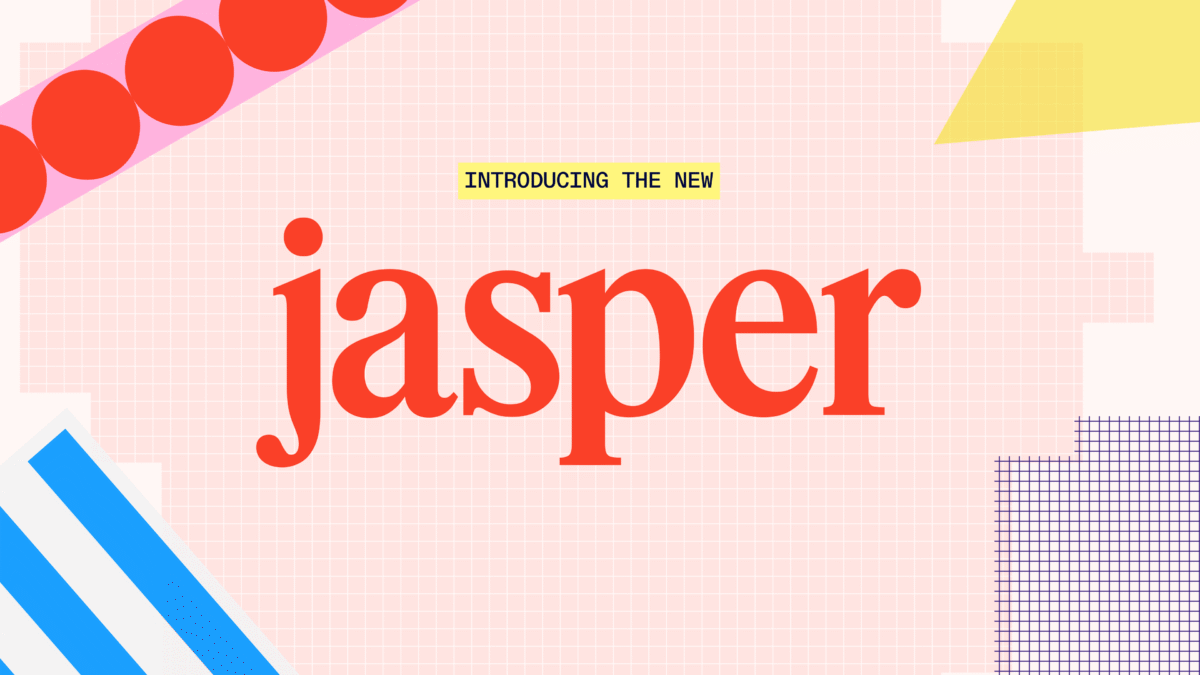 Colorful design featuring Jasper branding