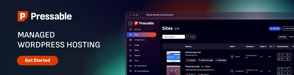 Pressable Managed WordPress Hosting