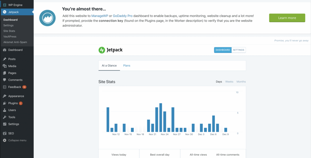 Jetpack Uptime Downtime Monitoring