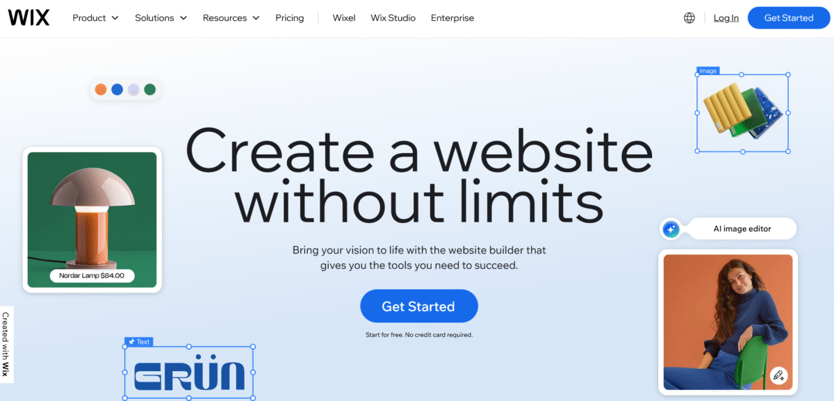 WIX drop and Drag Website Builder