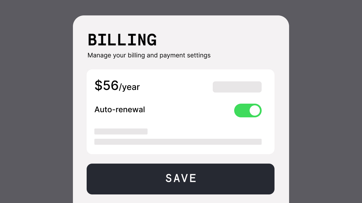 Software Auto-renewal Subscription