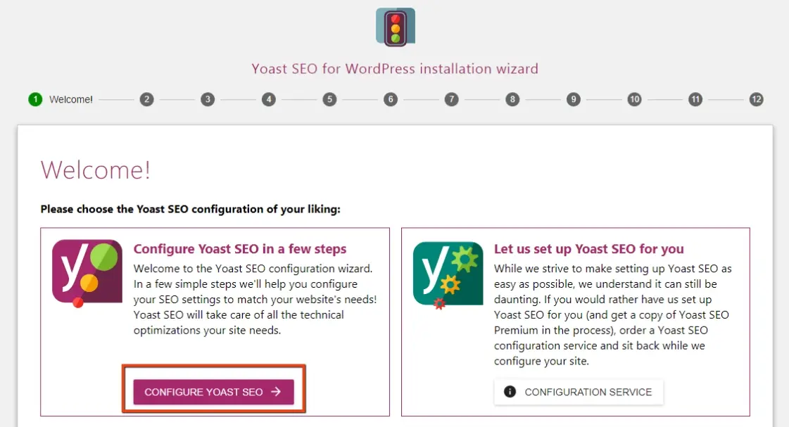 Yoast Installation Wizard