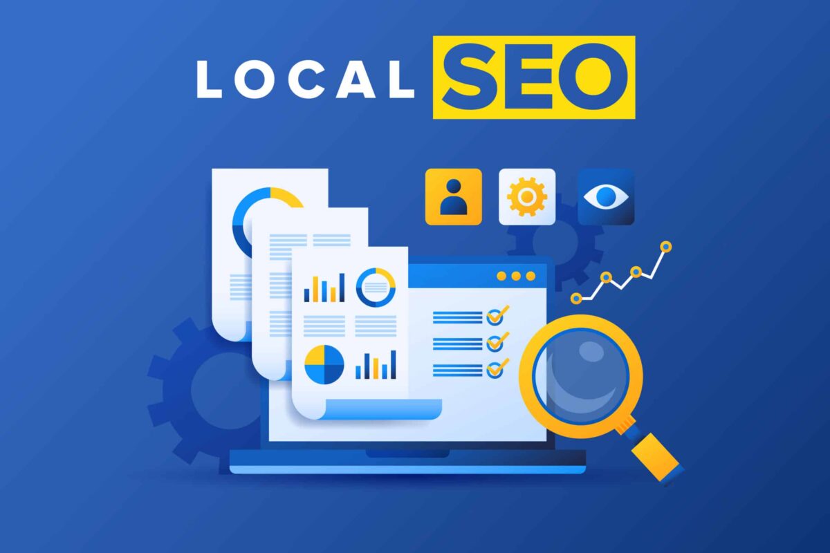 Local SEO analytics and tools illustration