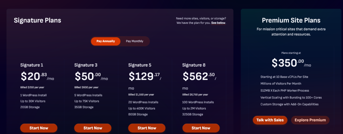 Pressable Hosting Plans