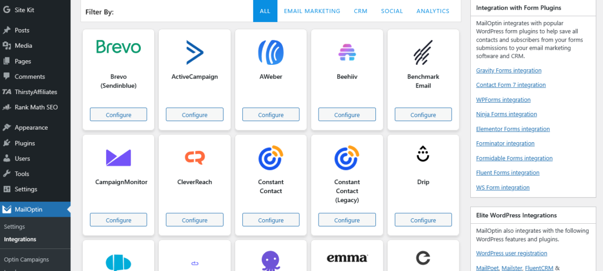 MailOptin Integrations