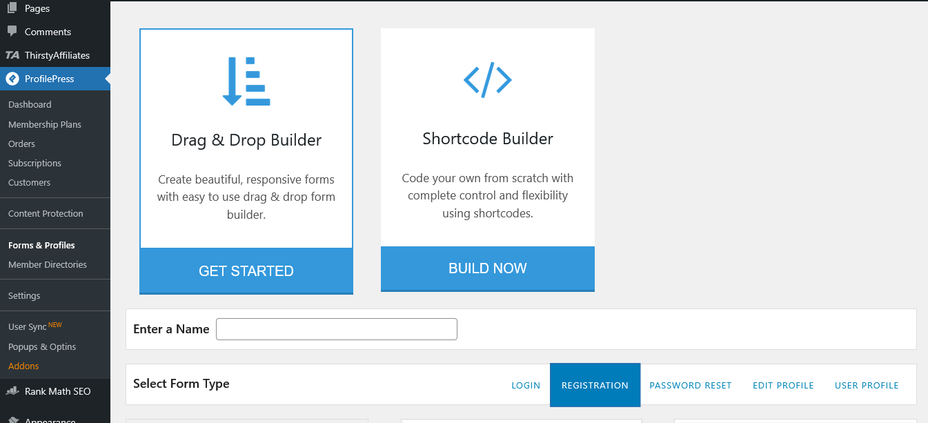 ProfilePress Form Builder Drag & Drop