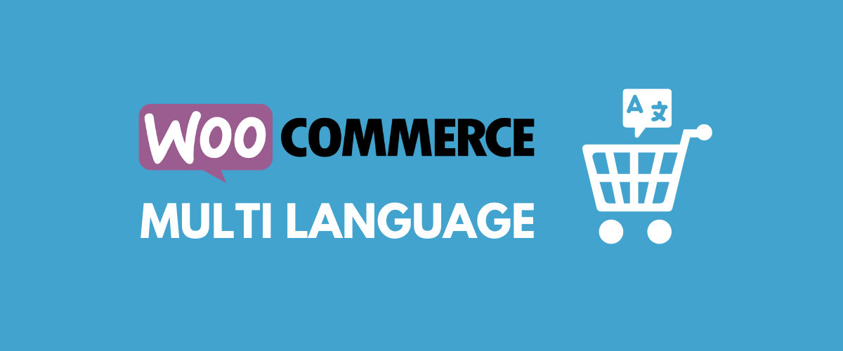 WooCommerce logo with multilingual text