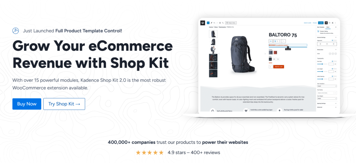 Kadence Theme for WooCommerce Store