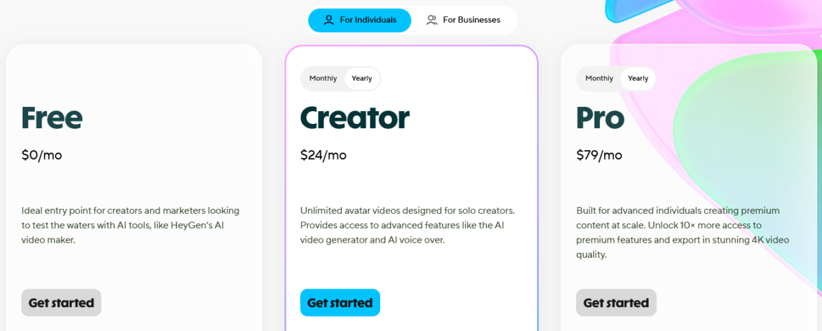 HeyGen Pricing