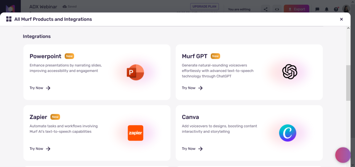 Murf AI Integrations
