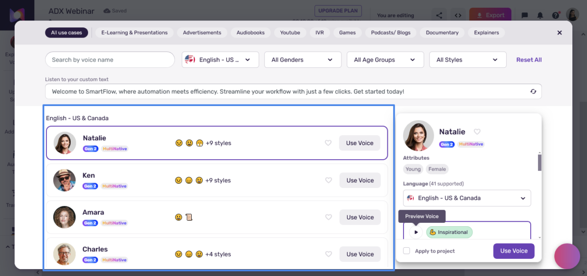 Murf AI Voice Actors