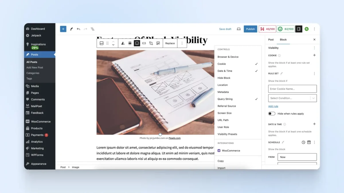 WordPress Viewport Visibility Controls