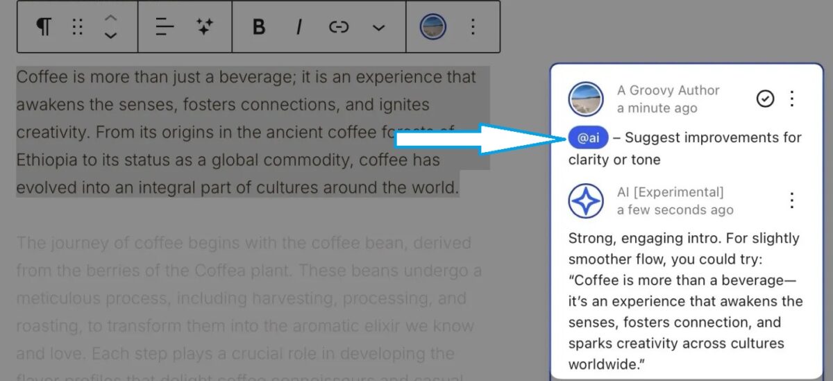Block Notes @AI Integration
