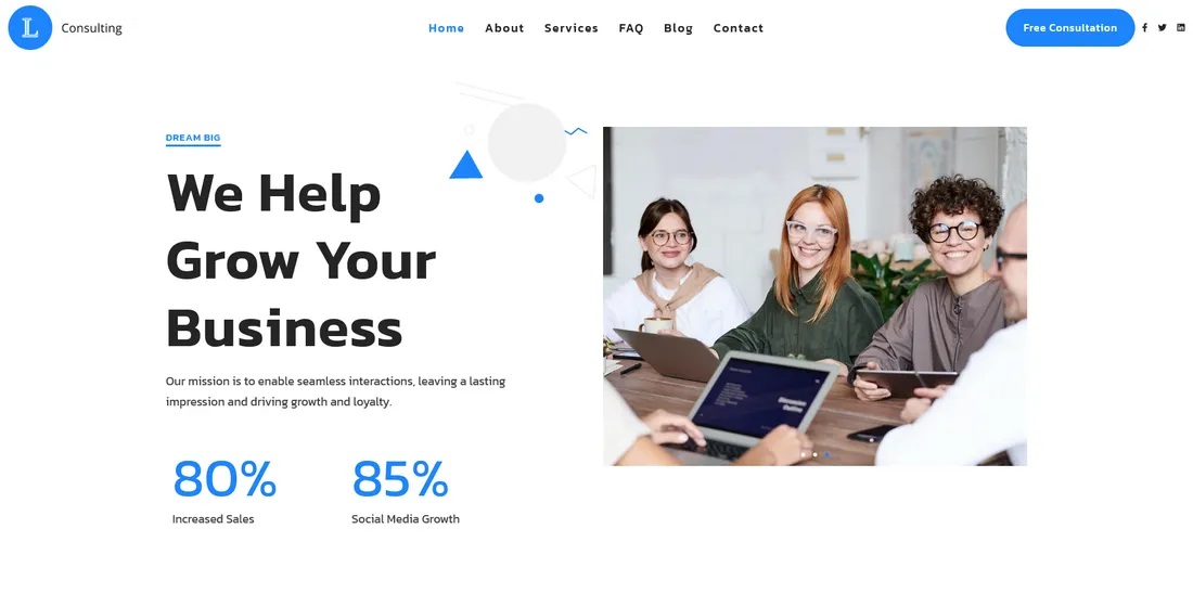 Consulting Website with WordPress AI