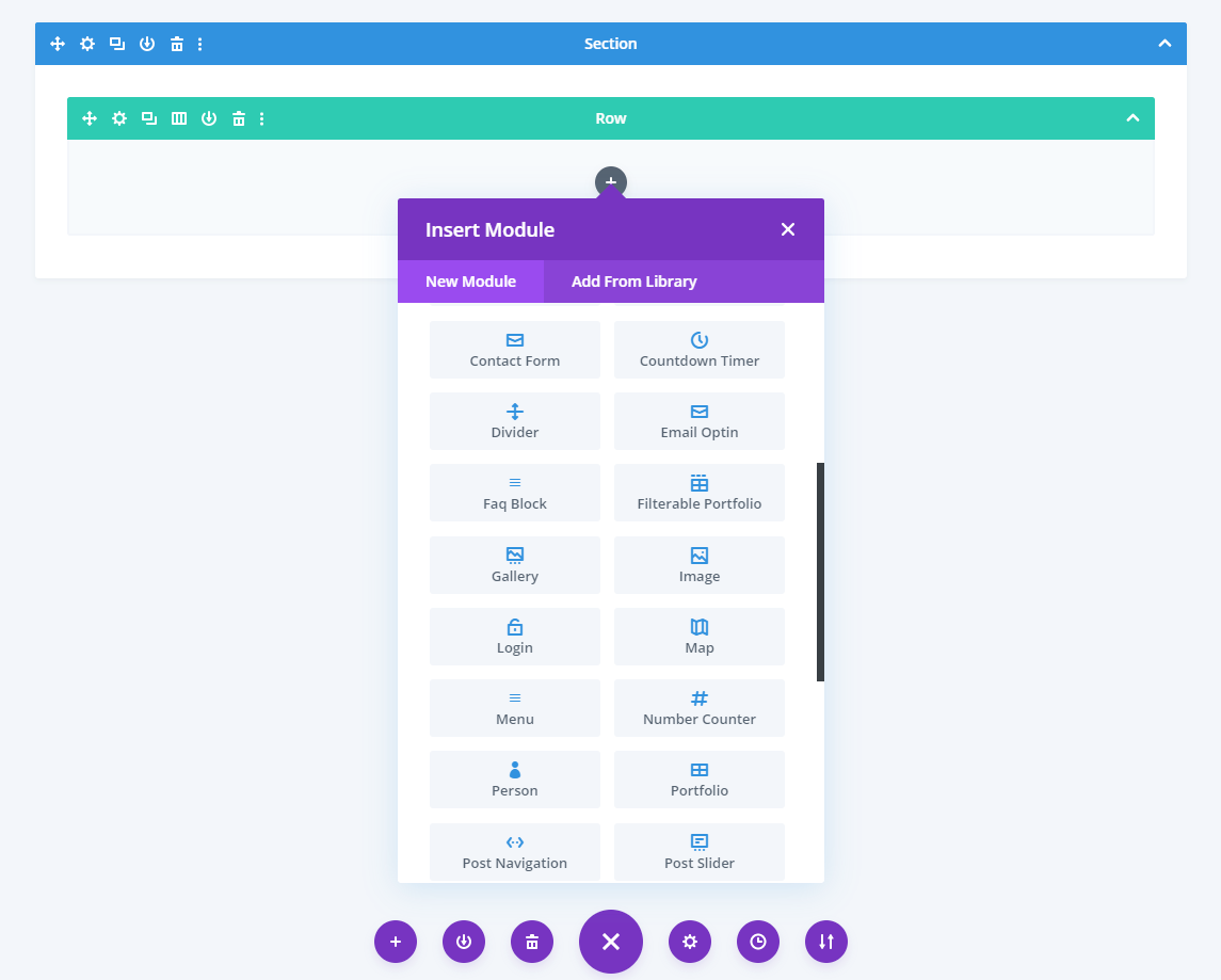 Divi User Interface