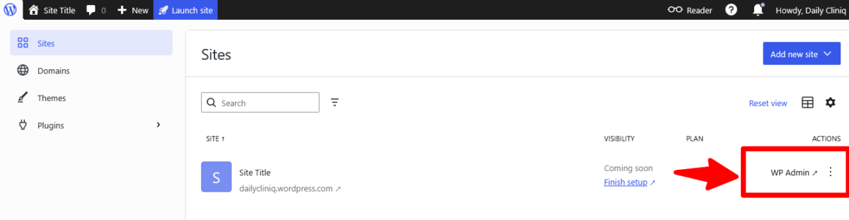 WordPress.com WP Admin