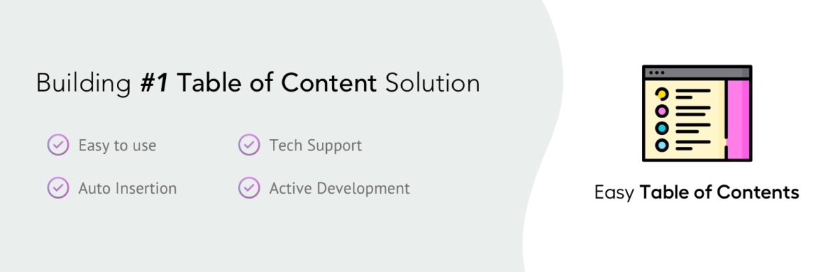 Easy table of Content Plugin