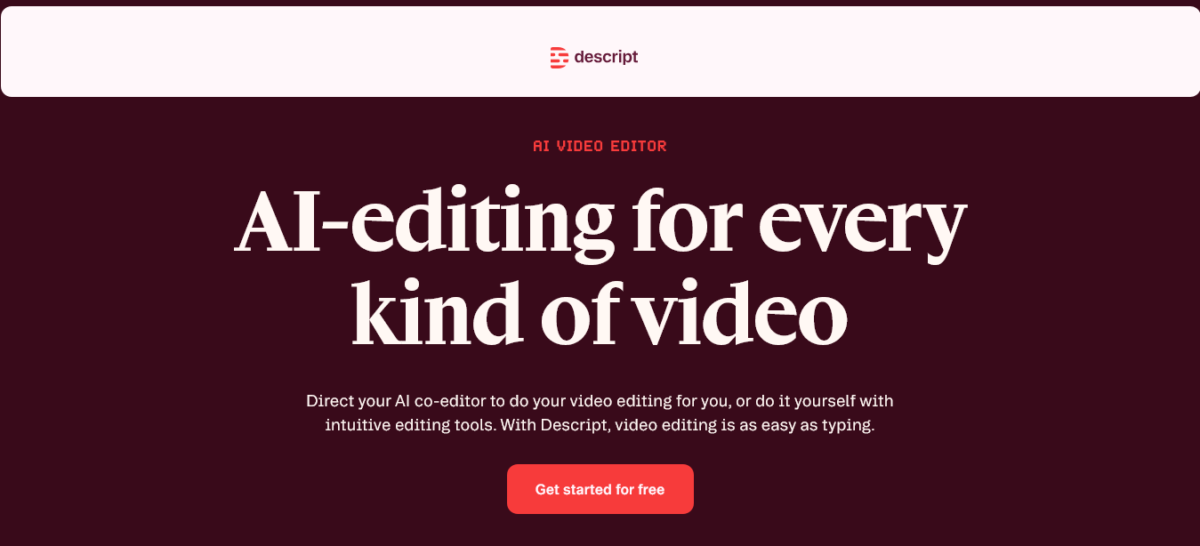 Descript AI Video Editor