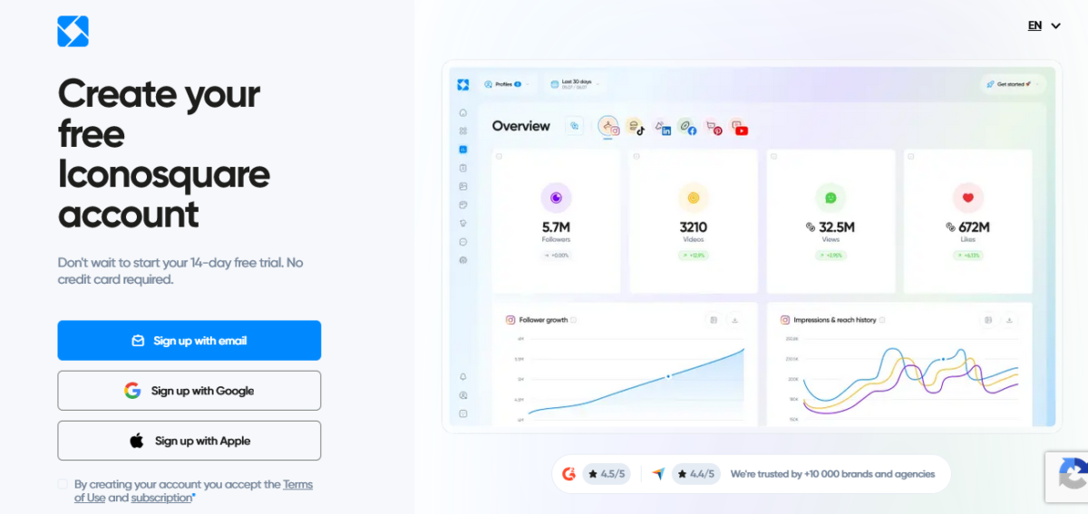 Iconosquare social media growth Workflow