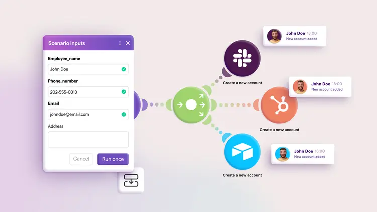 Make.com Visual Scenario Builder