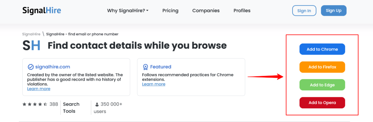SignalHire Browser Extension