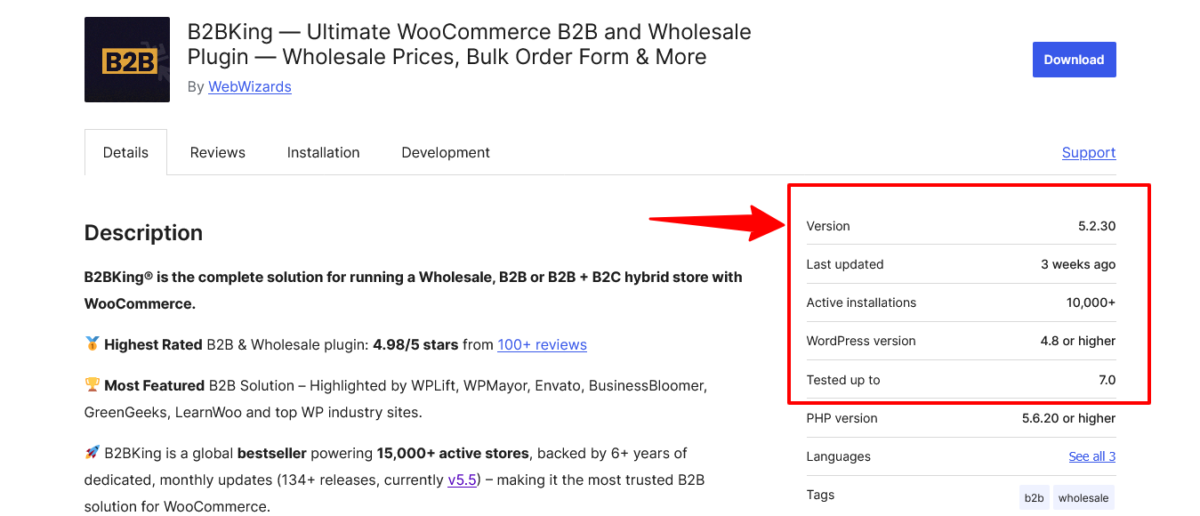 B2BKing WooCommerce Plugin Changelog