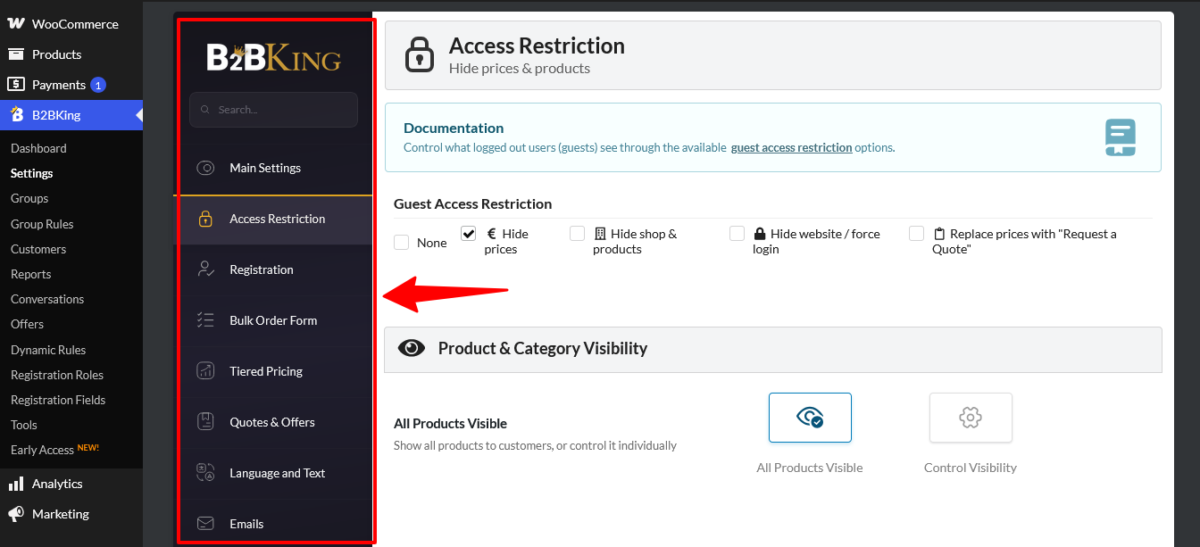 B2BKing WooCommerce Plugin Features